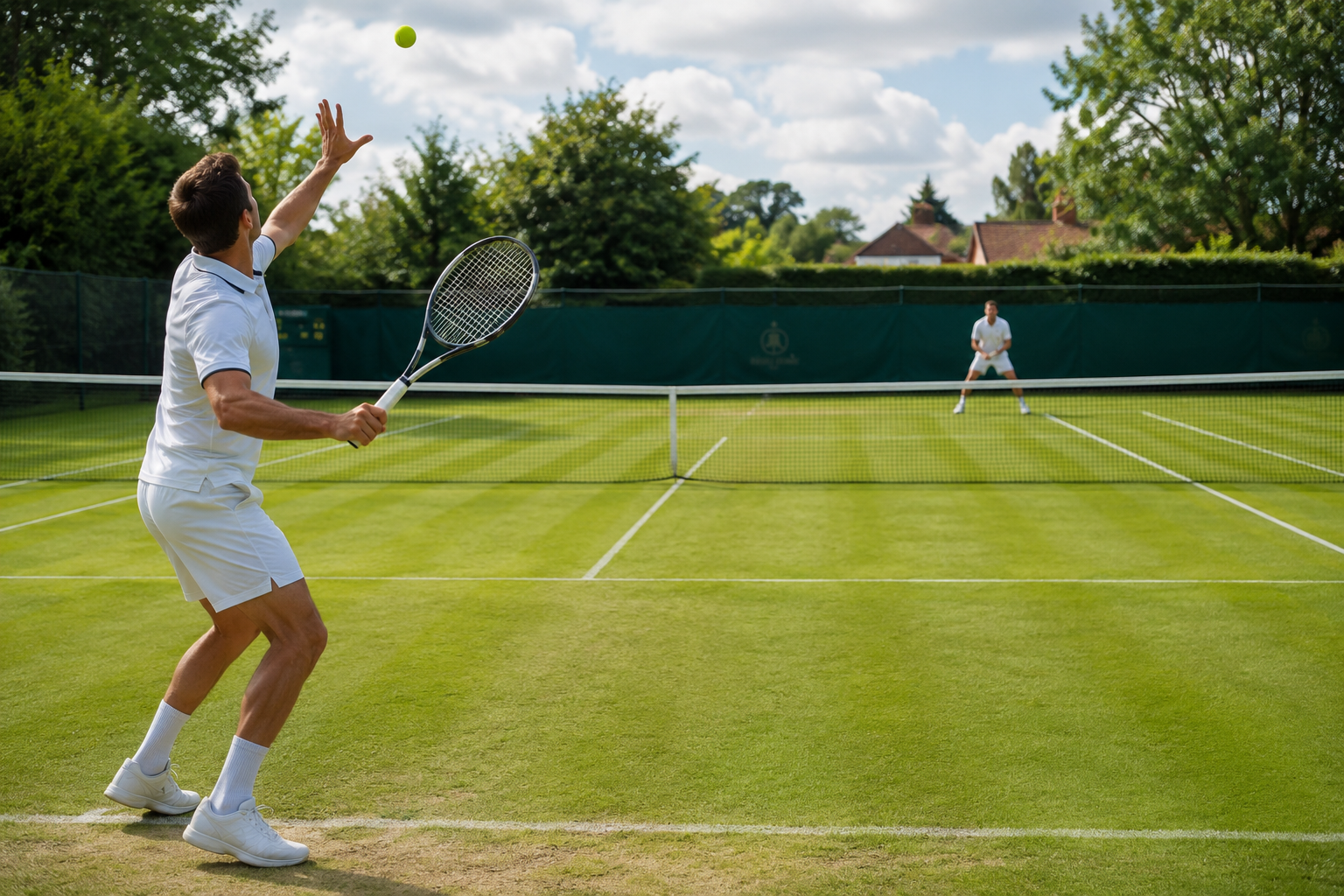 Tennis coaching session